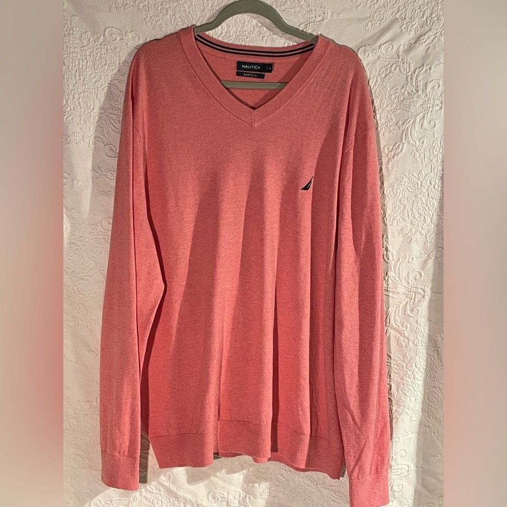Nautica Men's Pink Navtech Sweater Size 2XL